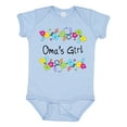 thumbnail image 1 of Inktastic Omas Girl Bright Flowers Girls Baby Bodysuit, 1 of 5