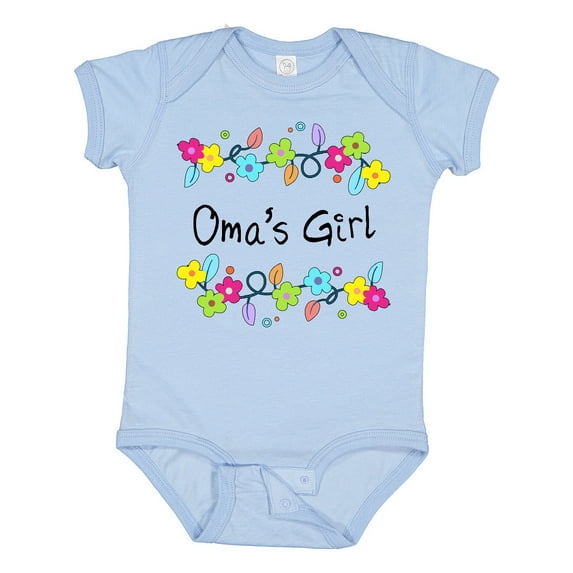 Inktastic Omas Girl Bright Flowers Girls Baby Bodysuit