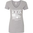 thumbnail image 1 of Inktastic On Fridays We Wear R.e.d. Military Support Women's V-Neck T-Shirt, 1 of 5