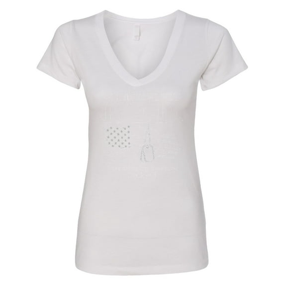 Inktastic On Fridays We Wear R.e.d. Military Support Women's V-Neck T-Shirt