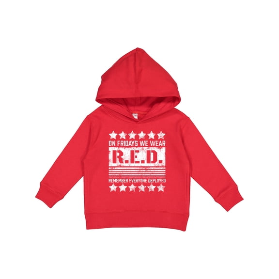 Inktastic On Fridays We Wear R.e.d. Remember Everyone Deployed Toddler Hoodie