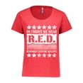 thumbnail image 1 of Inktastic On Fridays We Wear R.e.d. Remember Everyone Deployed Women's Plus Size T-Shirt, 1 of 5