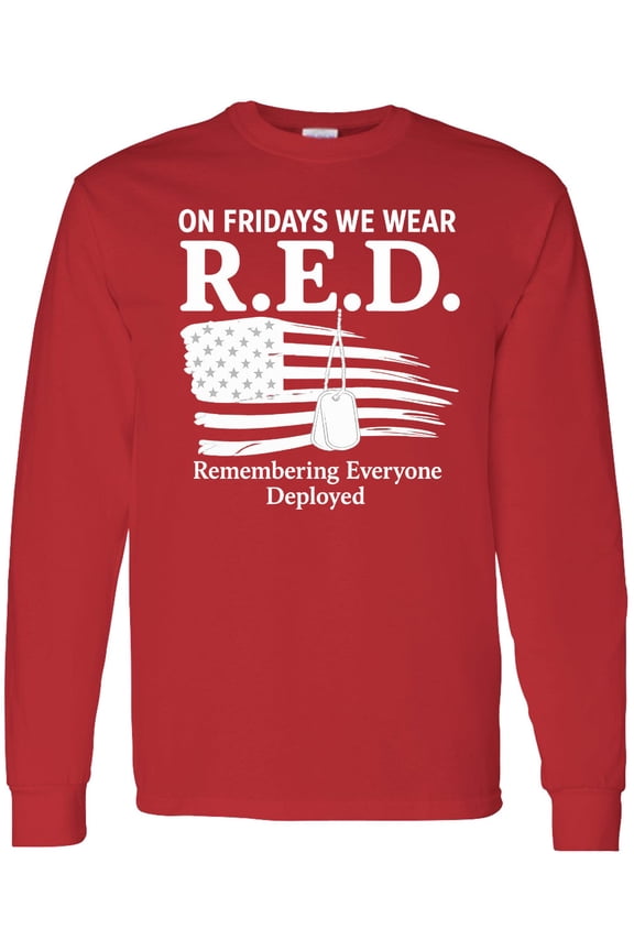 On Fridays We Wear Red Long Sleeve T-Shirt