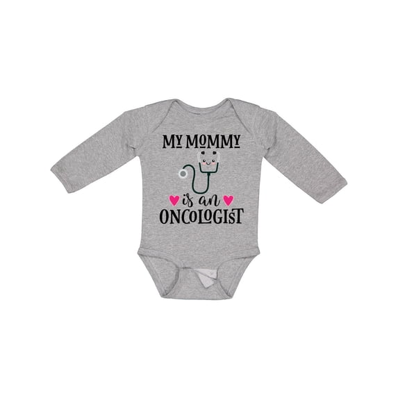 Inktastic Oncologist Mommy Girls Long Sleeve Baby Bodysuit