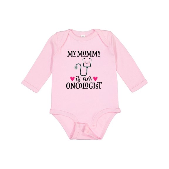 Inktastic Oncologist Mommy Girls Long Sleeve Baby Bodysuit