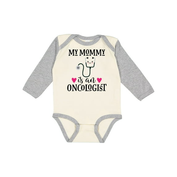 Inktastic Oncologist Mommy Girls Long Sleeve Baby Bodysuit