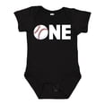 thumbnail image 1 of Inktastic One Baseball First Birthday Boys or Girls Baby Bodysuit, 1 of 5