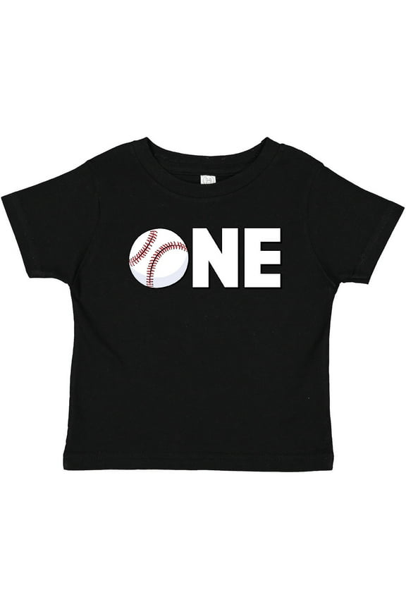 One Baseball First Birthday Boys or Girls Baby T-Shirt