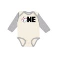 thumbnail image 1 of Inktastic One- Baseball First Birthday Boys or Girls Long Sleeve Baby Bodysuit, 1 of 5