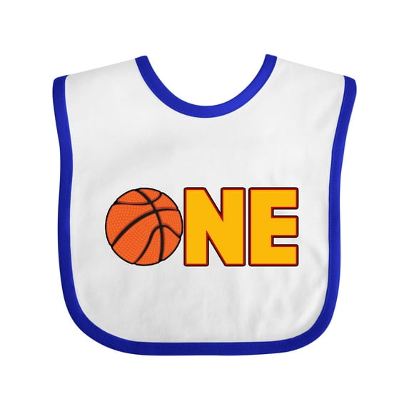 Inktastic One- Basketball First Birthday Boys or Girls Baby Bib