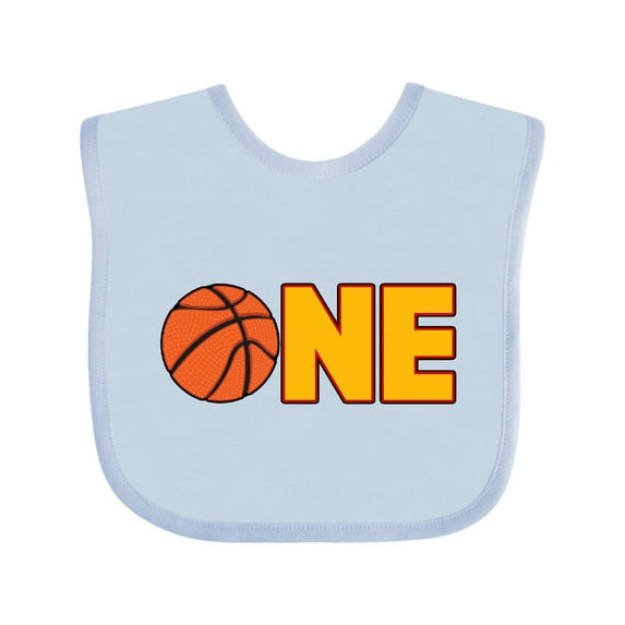 Inktastic One- Basketball First Birthday Boys or Girls Baby Bib