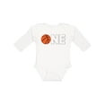 thumbnail image 1 of Inktastic One Basketball First Birthday Boys or Girls Long Sleeve Baby Bodysuit, 1 of 5
