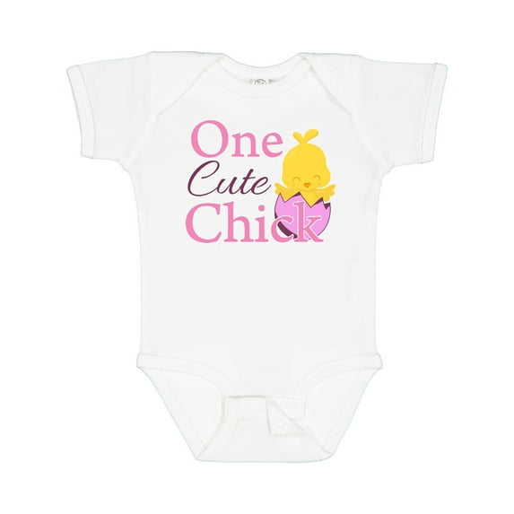 Inktastic One Cute Chick Girls Baby Bodysuit