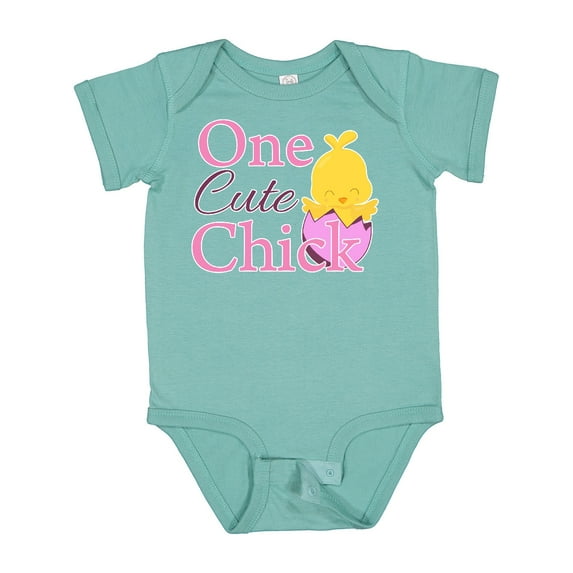 Inktastic One Cute Chick Girls Baby Bodysuit
