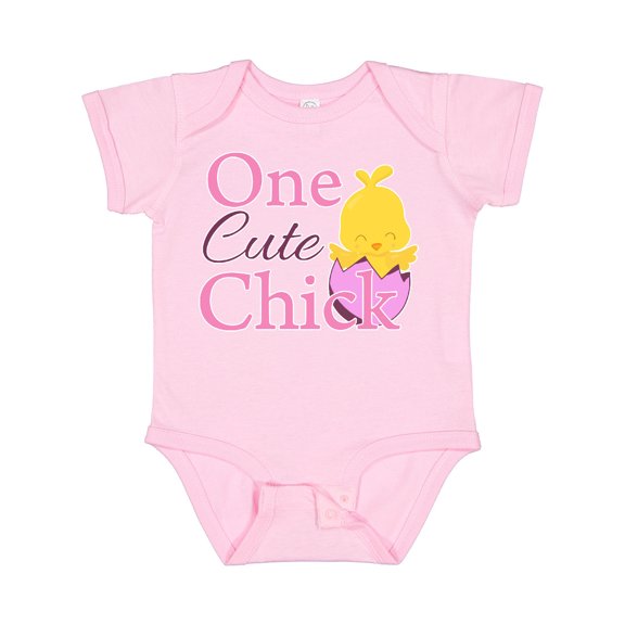 Inktastic One Cute Chick Girls Baby Bodysuit