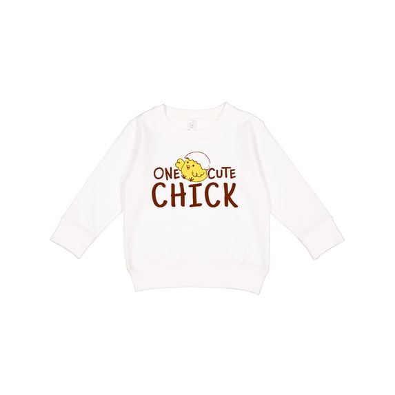 Inktastic One Cute Chick Toddler Sweatshirt