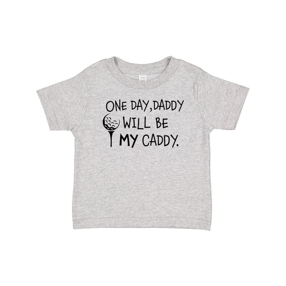 Inktastic One Day, Daddy Will Be My Caddy Kids Golfing Boys or Girls Baby T-Shirt