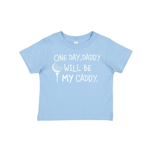Inktastic One Day, Daddy Will Be My Caddy Kids Golfing Boys or Girls Toddler T-Shirt