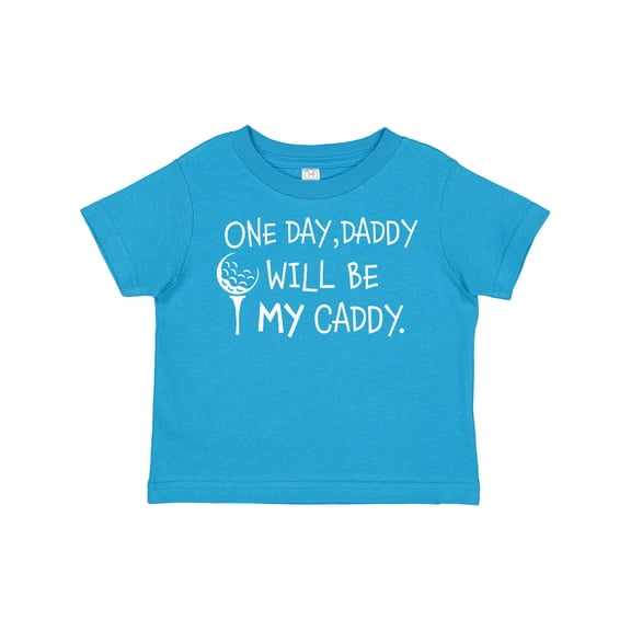 Inktastic One Day, Daddy Will Be My Caddy Kids Golfing Boys or Girls Toddler T-Shirt