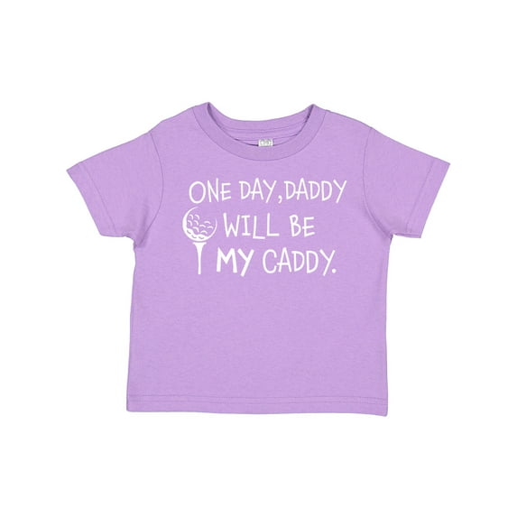 Inktastic One Day, Daddy Will Be My Caddy Kids Golfing Boys or Girls Toddler T-Shirt