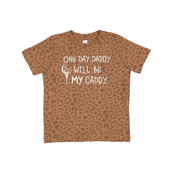 Inktastic One Day, Daddy Will Be MY Caddy- Kids Golfing Gift Toddler Boy or Toddler Girl T-Shirt