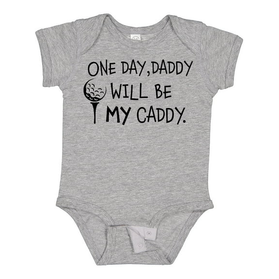 Inktastic One Day, Daddy Will Be My Caddy Kids Golfing Boys or Girls Baby Bodysuit