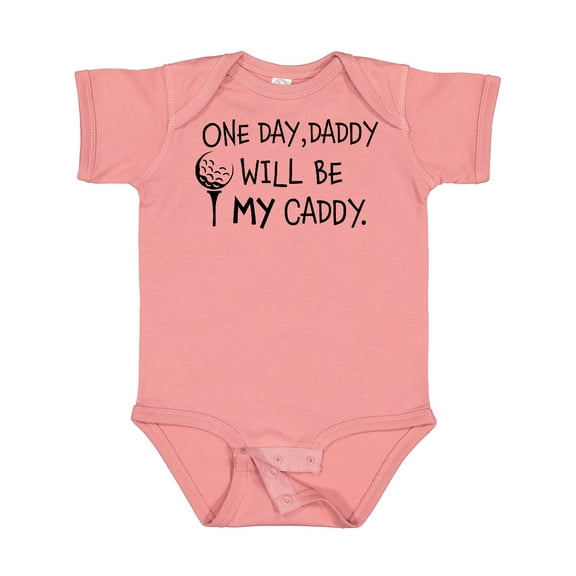 Inktastic One Day, Daddy Will Be My Caddy Kids Golfing Boys or Girls Baby Bodysuit