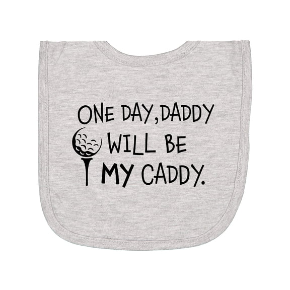 Inktastic One Day, Daddy Will Be My Caddy Kids Golfing Newborn Bib