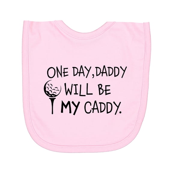 Inktastic One Day, Daddy Will Be My Caddy Kids Golfing Newborn Bib