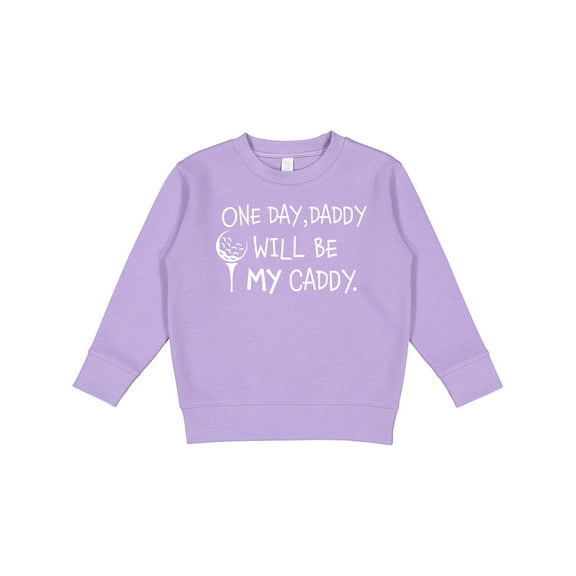 Inktastic One Day, Daddy Will Be My Caddy Kids Golfing Toddler Sweatshirt