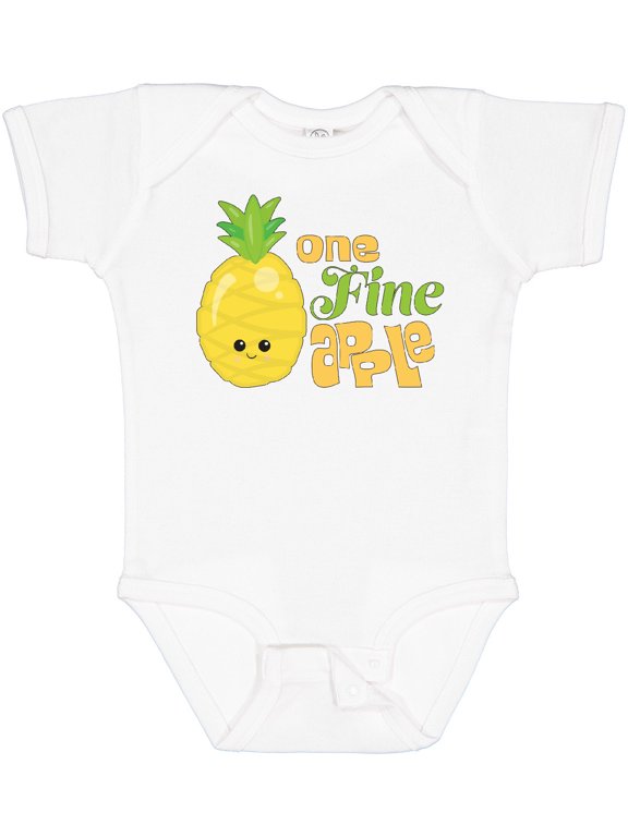 One Fine Apple Cute Pineapple Boys or Girls Baby Bodysuit