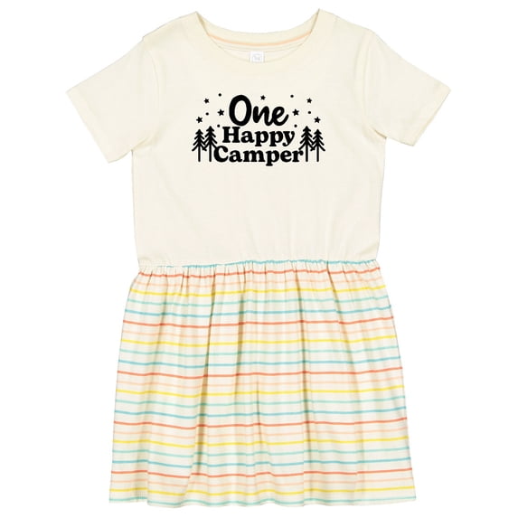 Inktastic One Happy Camper Girls Toddler Dress