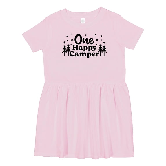 Inktastic One Happy Camper Girls Toddler Dress