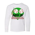 thumbnail image 1 of Inktastic One Hundred Days of School Baseball Long Sleeve Youth T-Shirt, 1 of 5