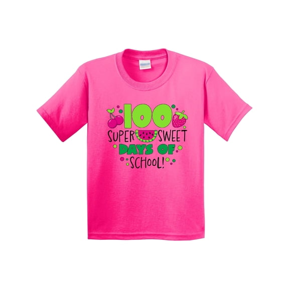 Inktastic One Hundred Super Sweet Days of School Youth T-Shirt