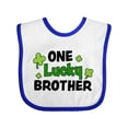thumbnail image 1 of Inktastic One Lucky Brother with Shamrocks Boys Baby Bib, 1 of 4