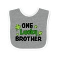 thumbnail image 1 of Inktastic One Lucky Brother with Shamrocks Boys Baby Bib, 1 of 4