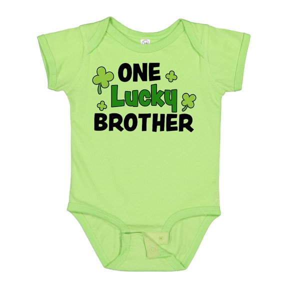 Inktastic One Lucky Brother with Shamrocks Boys Baby Bodysuit