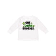 thumbnail image 1 of Inktastic One Lucky Brother with Shamrocks Boys Long Sleeve Toddler T-Shirt, 1 of 5