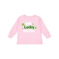 thumbnail image 1 of Inktastic One Lucky Sister with Shamrocks Girls Long Sleeve Toddler T-Shirt, 1 of 5