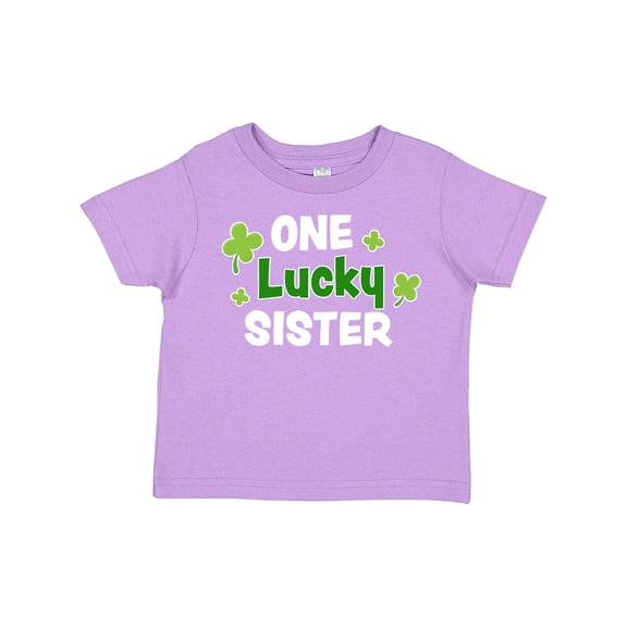 Inktastic One Lucky Sister with Shamrocks Girls Toddler T-Shirt