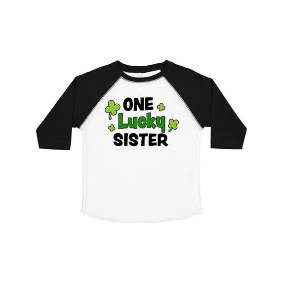 Inktastic One Lucky Sister with Shamrocks Girls Toddler T-Shirt