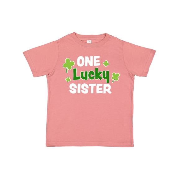 Inktastic One Lucky Sister with Shamrocks Girls Toddler T-Shirt