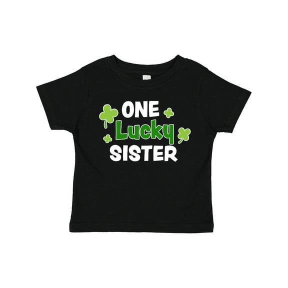 Inktastic One Lucky Sister with Shamrocks Girls Toddler T-Shirt