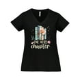 thumbnail image 1 of Inktastic One More Chapter Book Lover Reading Women's Plus Size V-Neck T-Shirt, 1 of 5