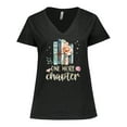 thumbnail image 1 of Inktastic One More Chapter Book Lover Reading Women's Plus Size V-Neck T-Shirt, 1 of 5