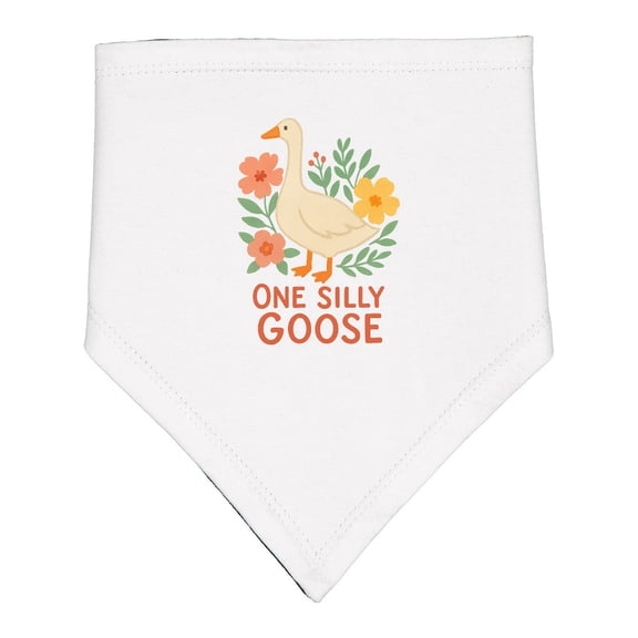 Inktastic One Silly Goose Cute Animal Design Baby Bandana Bib