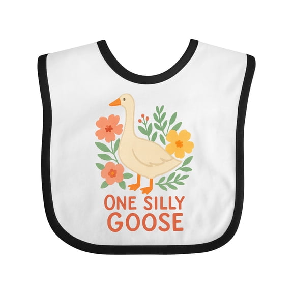 Inktastic One Silly Goose Cute Animal Design Boys or Girls Baby Bib