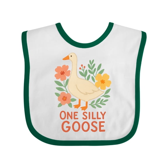 Inktastic One Silly Goose Cute Animal Design Boys or Girls Baby Bib