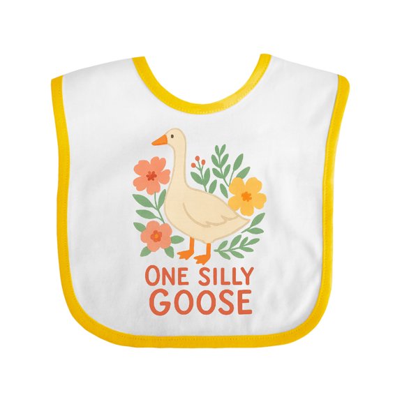 Inktastic One Silly Goose Cute Animal Design Boys or Girls Baby Bib